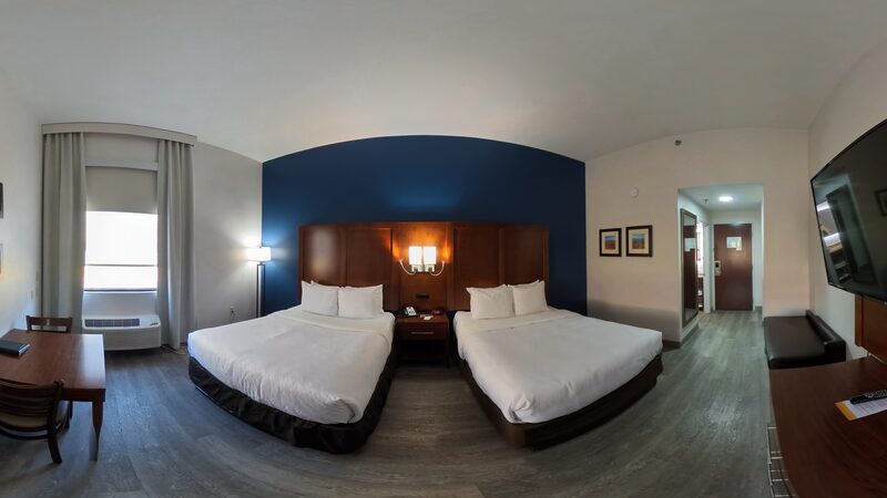 360-degree preview of a double guest room
