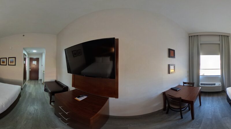 360-degree preview of a king guest room