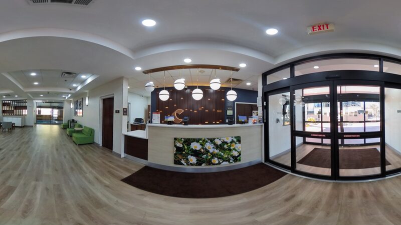 360-degree preview of the Comfort Inn lobby and front desk